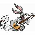 Bugs Bunny sing your favorite songs on the banjo embroidery design